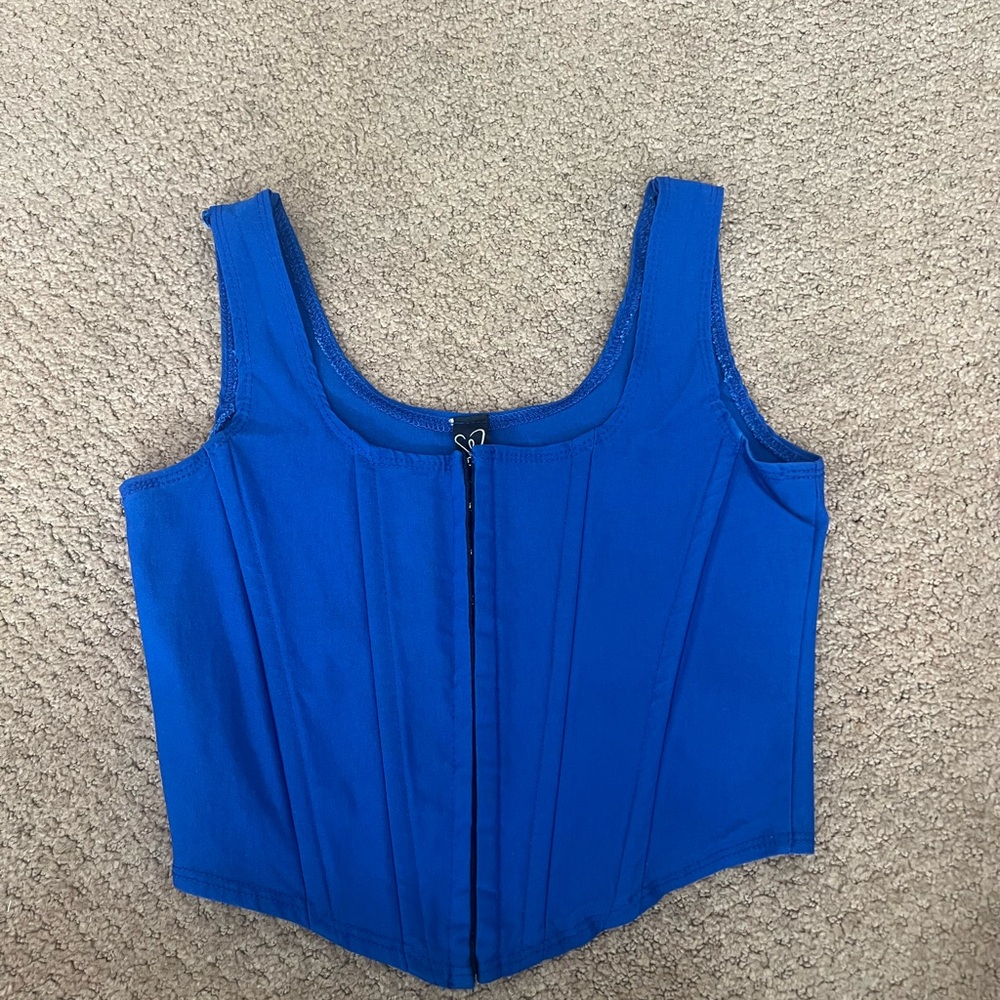 Windsor Royal Blue Corset Bodysuit